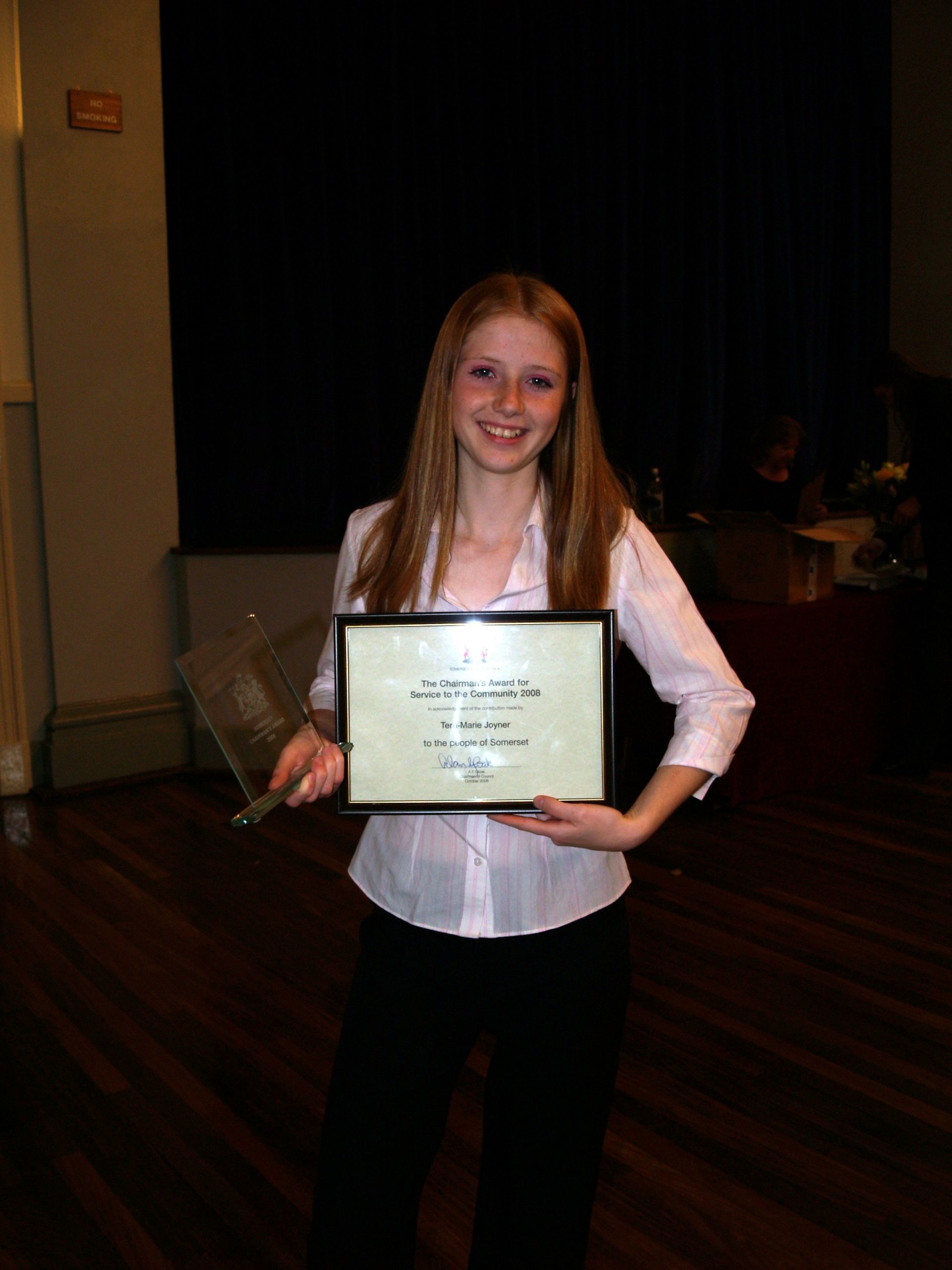 Terri - Marie Joyner & her County Award 1